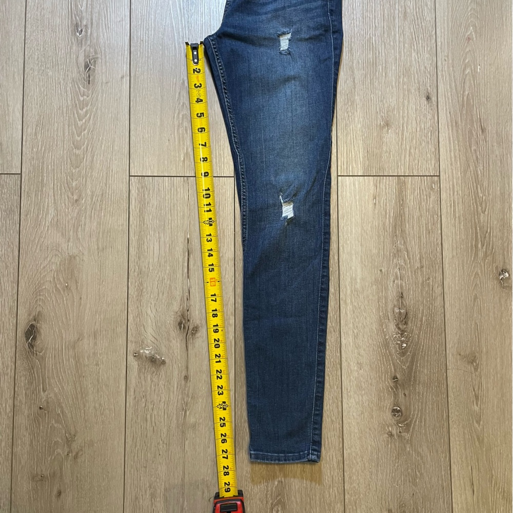 Hollister Co. Epic Flex Dark Wash Distressed Super Skinny Y2K Denim Jeans 7 R - Picture 7 of 7